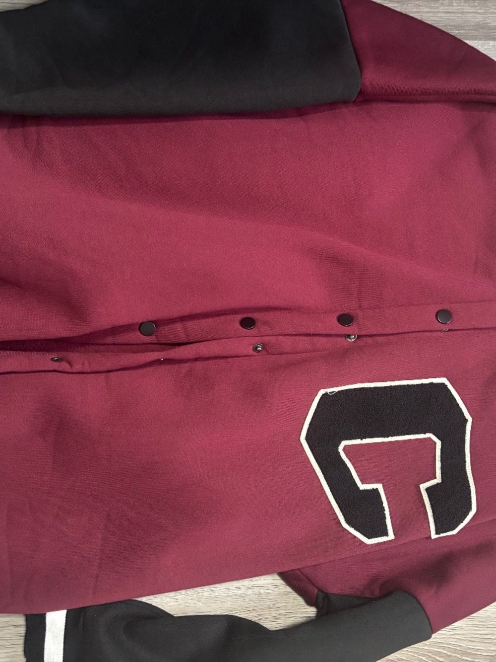 Burgundy Letterman jacket